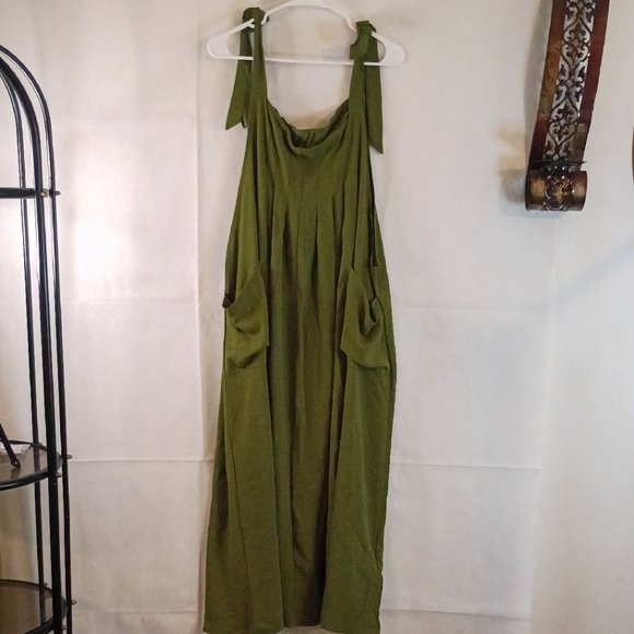 Olive Green Maxi Dress - Picture 1 of 8
